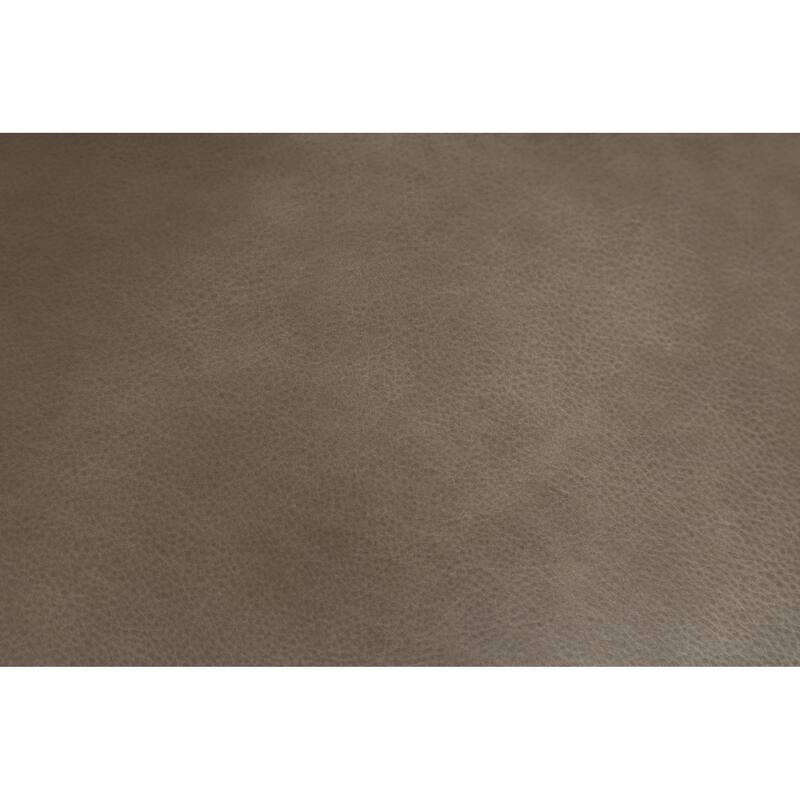 NADAAL STUDIOS Joseph Lounge Chair, Solid Oak Frame with Top Grain Leather and Foam Cushioning, Cool Brown