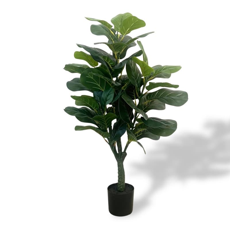 XBrand 39.4" Artificial Fiddle Leaf Fig Tree - Realistic Faux Indoor Plant, Adjustable Branches, Maintenance-Free