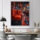 preview thumbnail 1 of 6, Designart "Red Black Vibrant VIce Casinos I" Casinos / Race Tracks Framed Canvas Wall Art - Modern Wall Decor Art 12 in. W x 20 in. H - Silver