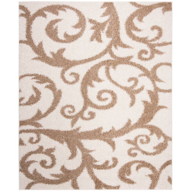 SAFAVIEH New Nadine Shag Grozda Scroll Rug