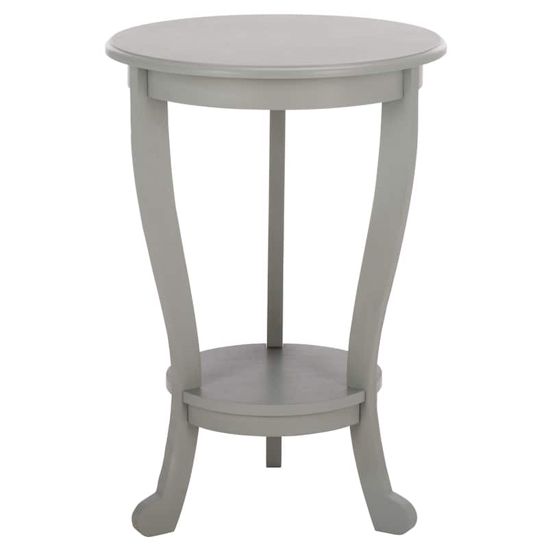 SAFAVIEH Carlotta Grey Pedestal Side Table - 18.1" x 18.1" x 26" - 18"W x 18"D x 26"H