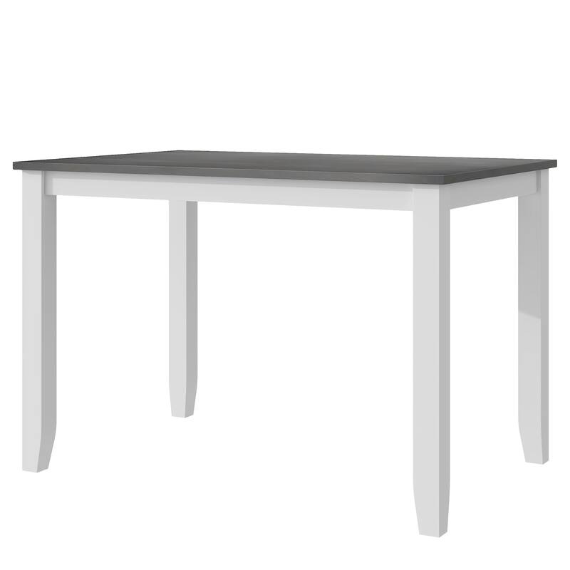 Wood Dining Table Set with 4 X-Back Chairs (Set of 5)