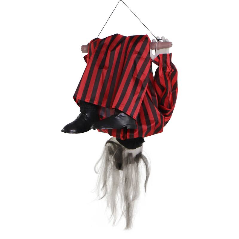 Haunted Hill Farm Drucilla the Animatronic Upside-Down Zombie Woman, Sound, and Light-Up Eyes for Halloween Decoration