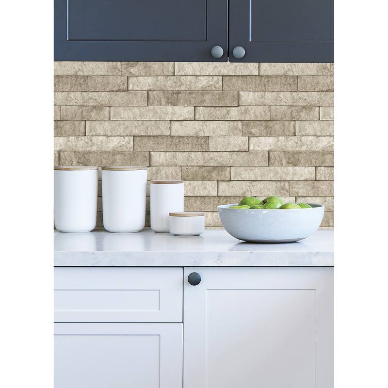 InHome Stone Natural Peel and Stick Rolled Backsplash