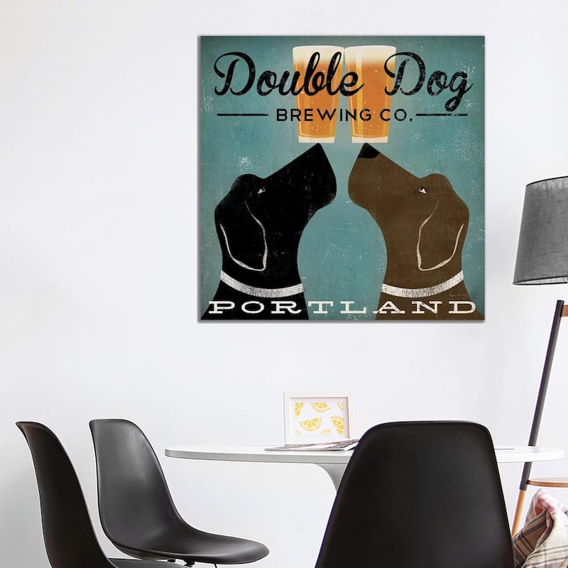 iCanvas "Double Dog Brewing Co." by Ryan Fowler Canvas Print - 37x37x1.5