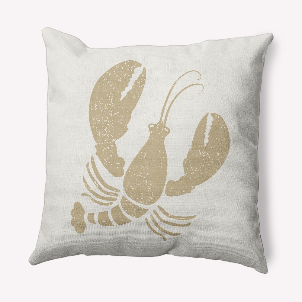 Lobster Nautical Indoor/Outdoor Throw Pillow