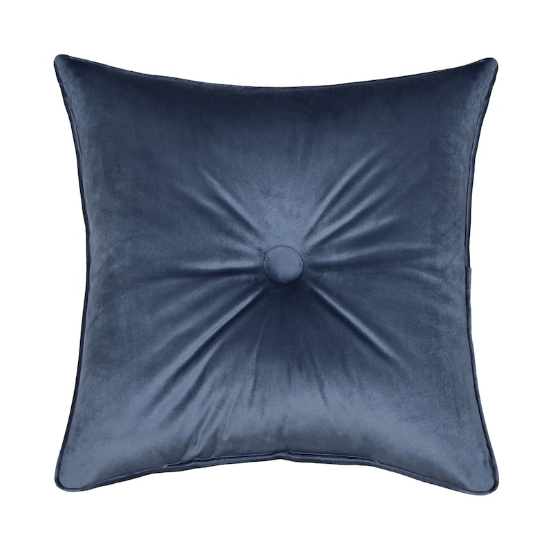 Michaela 18" Square Decorative Throw Pillow - Polyester - Prussian Navy - Accent