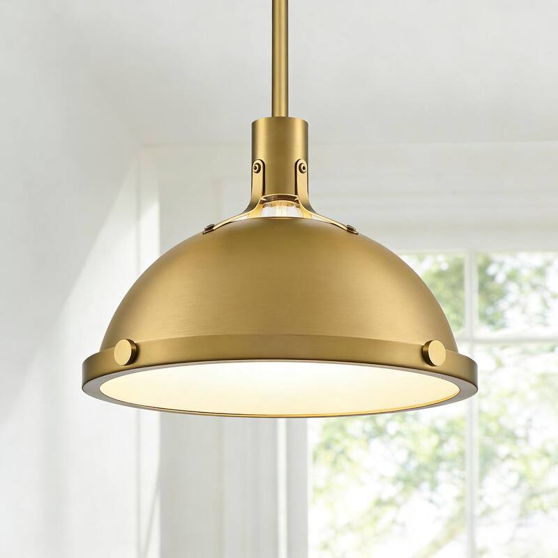3-Light Farmhouse 3-Light Dome Chandelier Metal Pendant Light - Large Dome Pendant