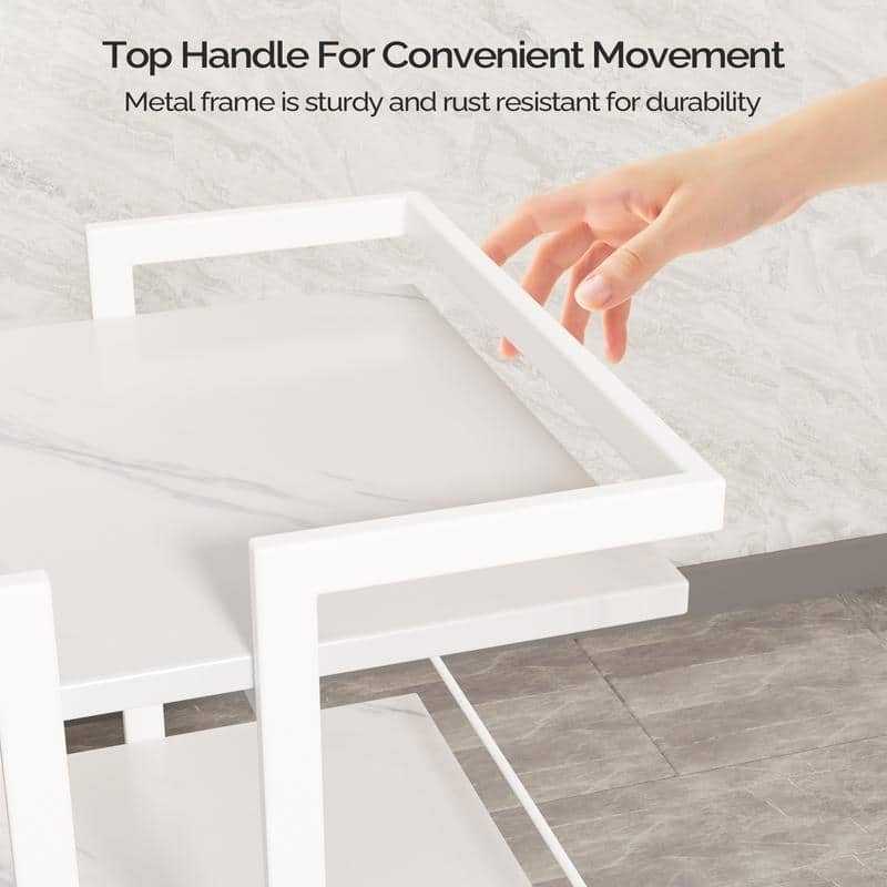 Rolling Cart, 3-Tier Multifunctional Storage Cart, Storage Trolley for bathroom, living room