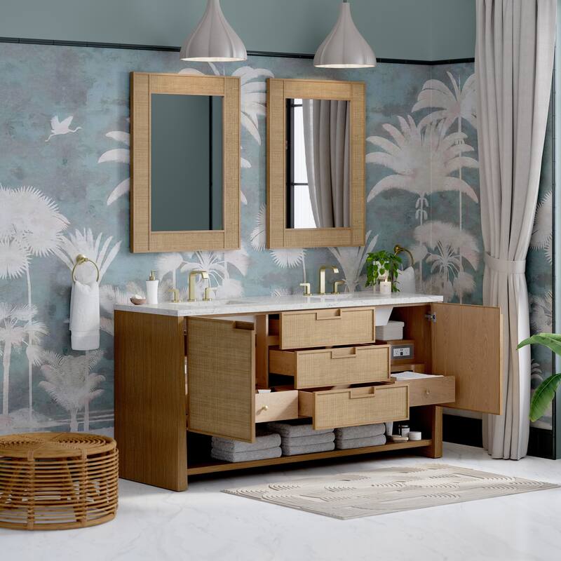 Solene 72" Double Vanity, Seaside Oak - 72
