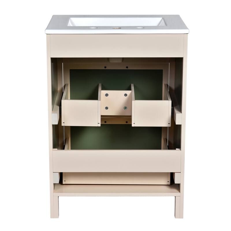 24" Bathroom Vanity Cabinet Set with 2 Drawers