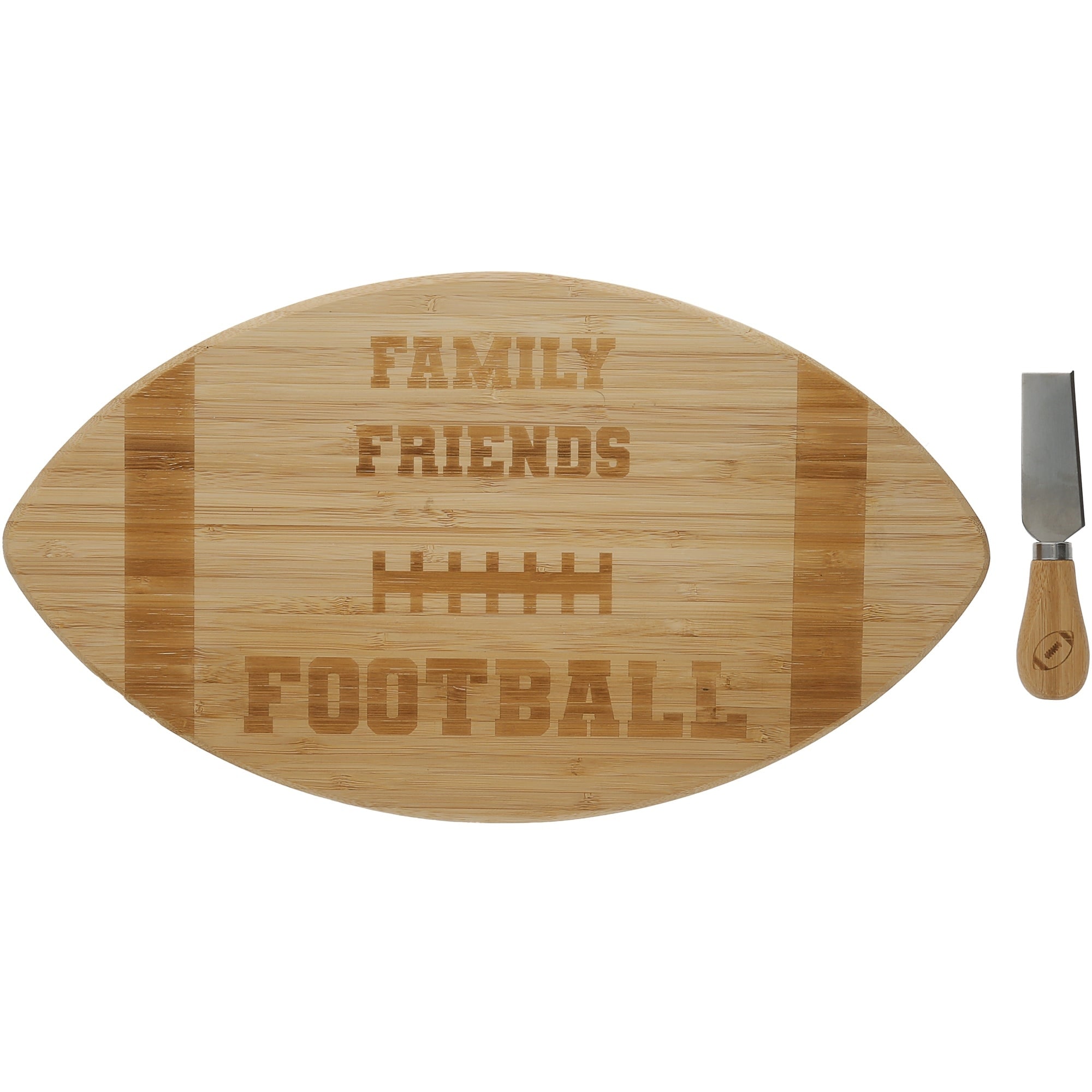 Pavilion Family Friends Football Bamboo Serving Board - 15"