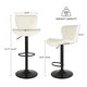 preview thumbnail 7 of 5, Set of 2 Faux Leather Adjustable Counter Height Bar Stools