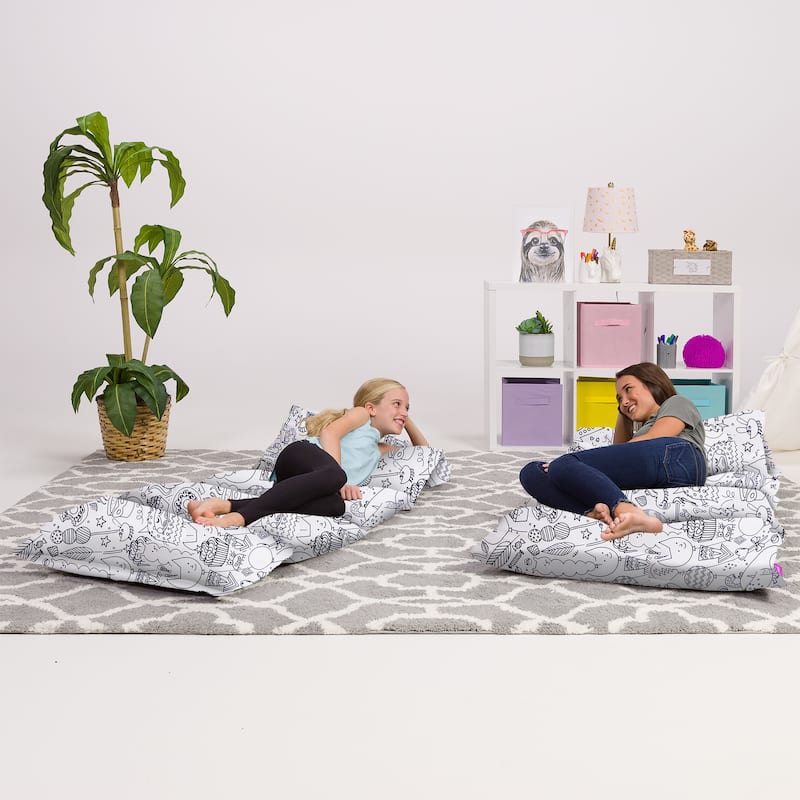 Kids Floor Pillow Cover,Premium Cushion and Lounger Covers for Pillows