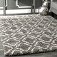 preview thumbnail 15 of 16, Nuloom Geometric Shag Rug 5' x 8' - Dark Grey - Rectangle
