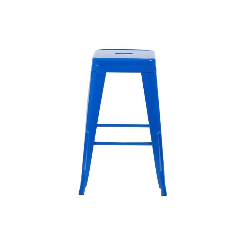 AC Pacific 24 Inch Industrial Stackable Metal Counter Stools Set of 4