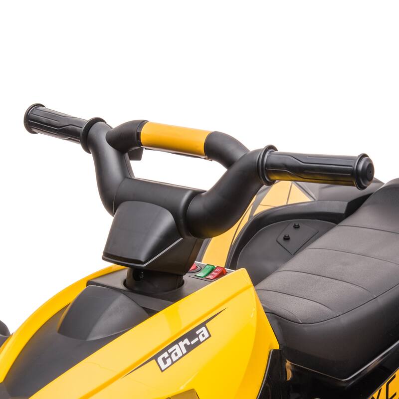 Aosom 12V Kids ATV Quad Car with Forward & Backward Function, Four Wheeler for Kids with Wear-Resistant Wheels, Music