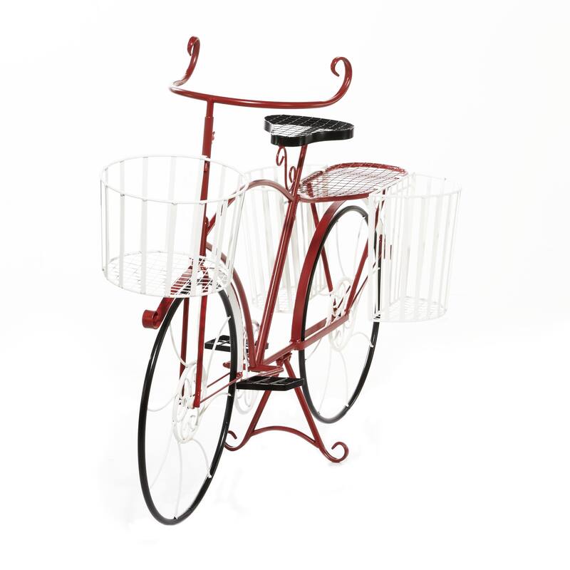 Red Metal Farmhouse Planter 33 x 52 x 18 - 52 x 18 x 33