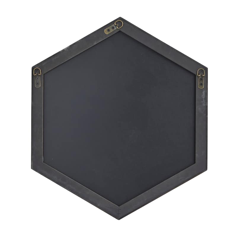 Contemporary Hexagon Wood Wall Mirror - Multiple Finishes and Sizes