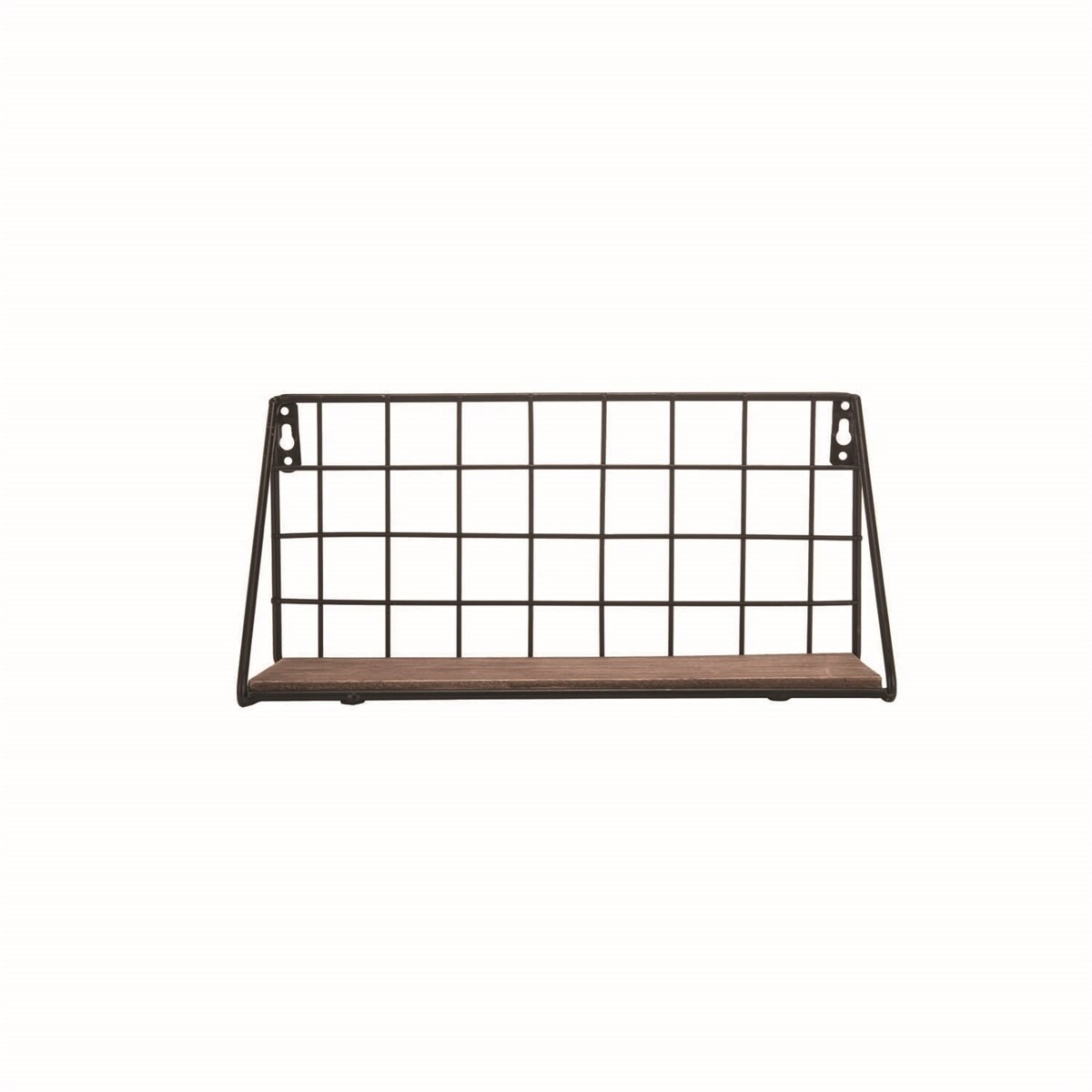 Wood wall shelf with hanging wire sale