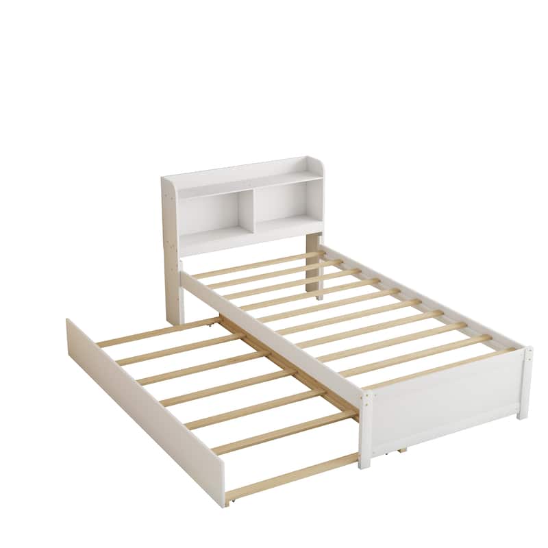 Bed with Trundle,Bookcase