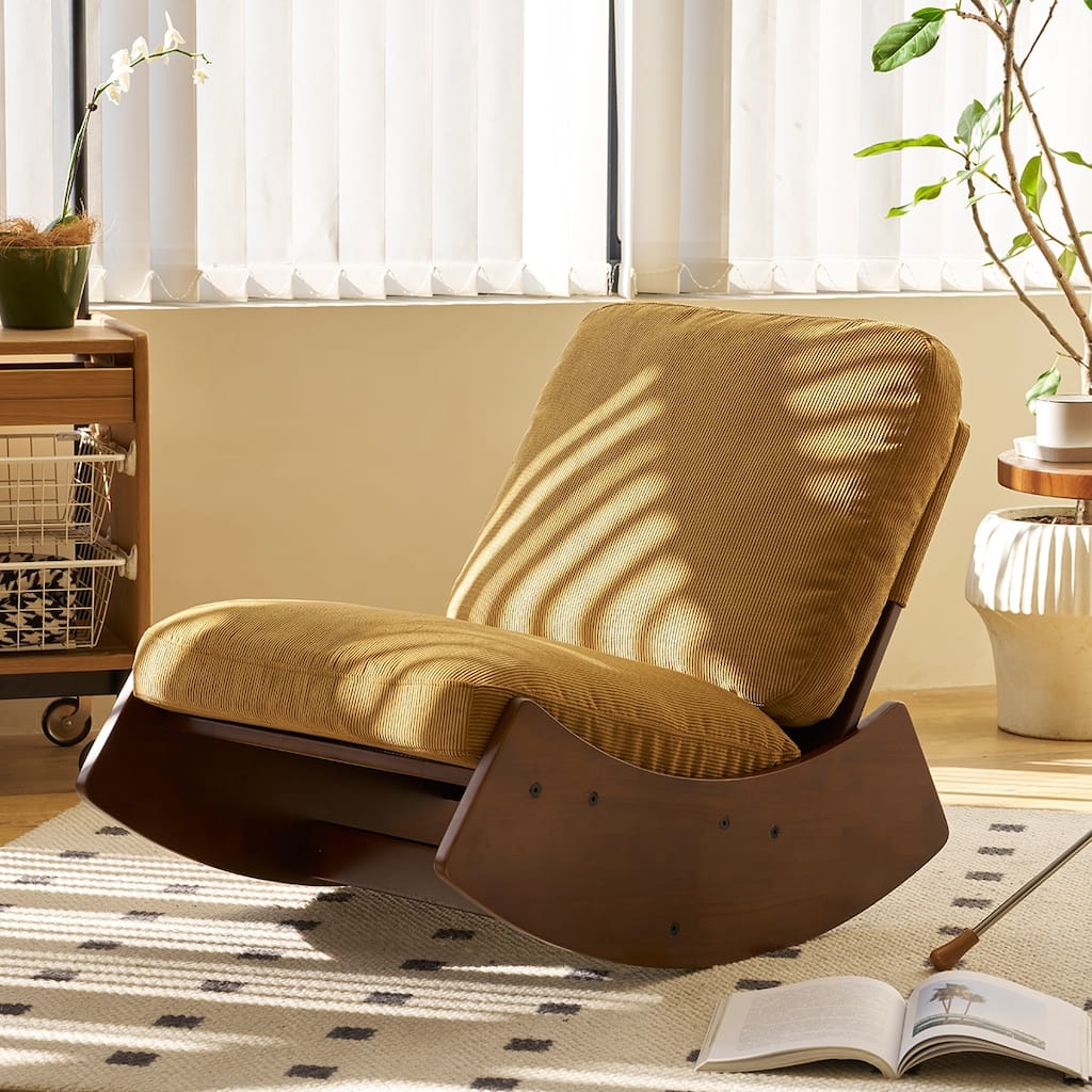 Comfortable Glider Rocking Chair Reading Chair - 35.40"L * 24.2"W * 28.3"H