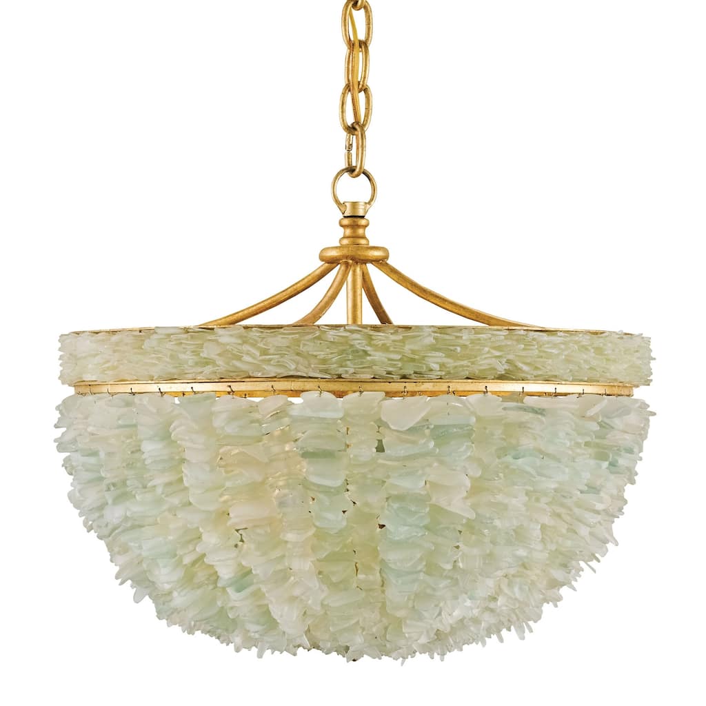 Currey & Company Bayou Seaglass Pendant - 16"h x 19"dia