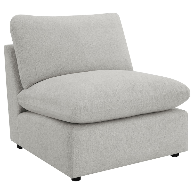Biny Modular Power Reclining Sofa, 2 Pillows, Light Gray, 124 Inch