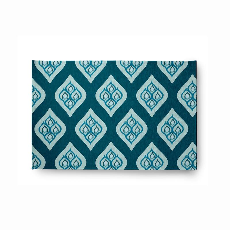 Olgee Bold Pattern Soft Chenille Rug - 2' x 3' - Teal