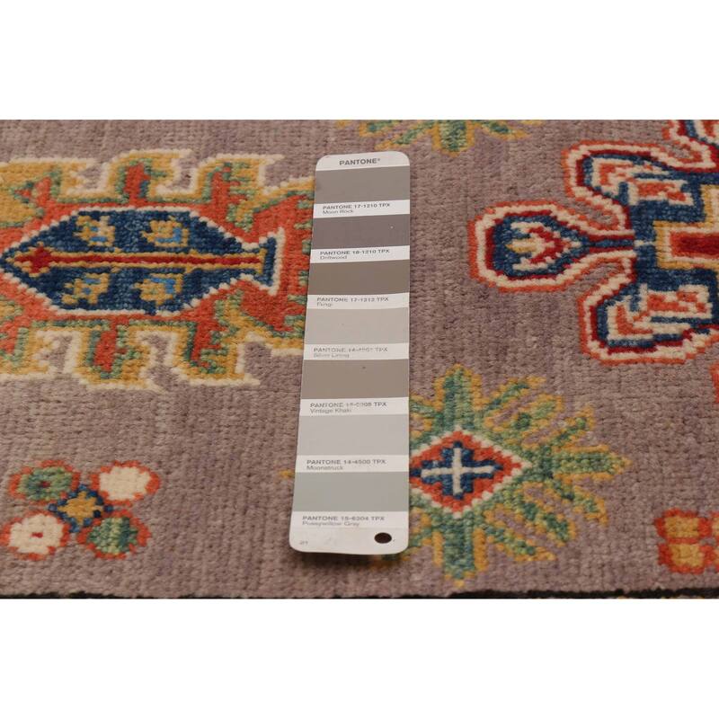 ECARPETGALLERY Hand-knotted Uzbek Ghazni Taupe Wool Rug - 2'7 x 6'7