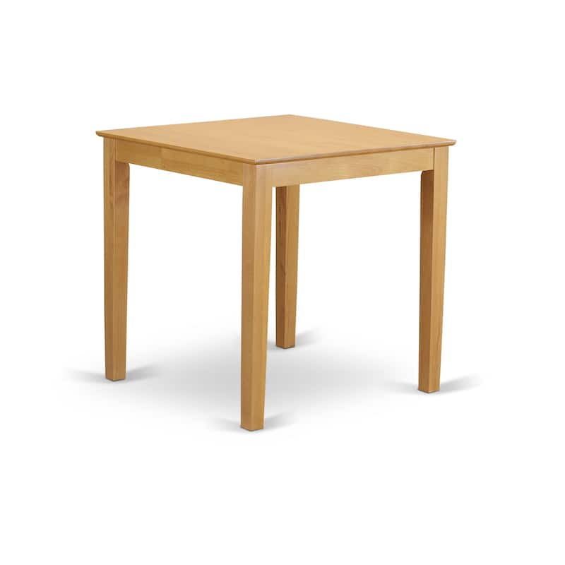 Counter Height Pub Table Set - 36 Inch Square Table, Oak Finish, Expansion Leaf