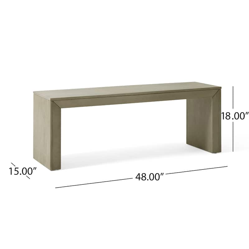 Palston Farmhouse Acacia Wood Dining Bench by Christopher Knight Home