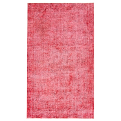 ECARPETGALLERY Hand-knotted Color Transition Dark Red Wool Rug - 5'4 x 6'0