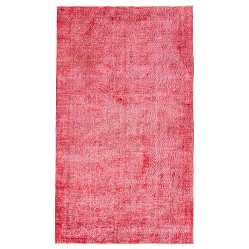 ECARPETGALLERY Hand-knotted Color Transition Dark Red Wool Rug - 5'4 x 6'0 - Dark Red - 5'4 x 6'0