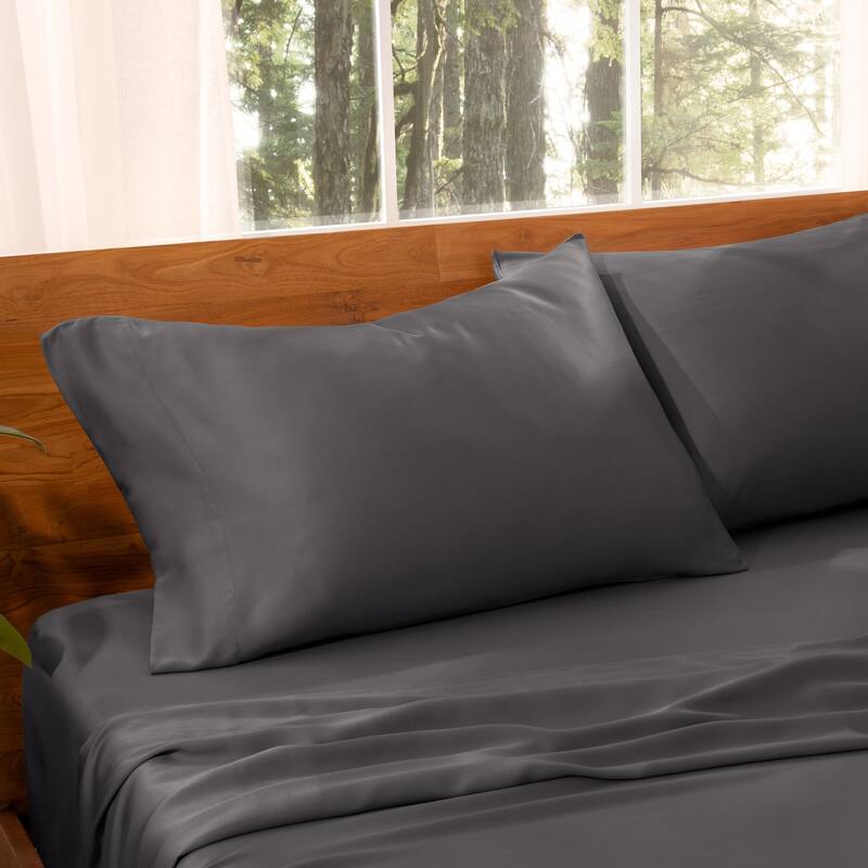 Bare Home TENCEL™ Lyocell Pillowcase Set - Standard - Forged Iron Grey