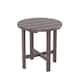 Laguna 18-inch Poly Eco-Friendly All Weather Round Side Table - Dark Brown