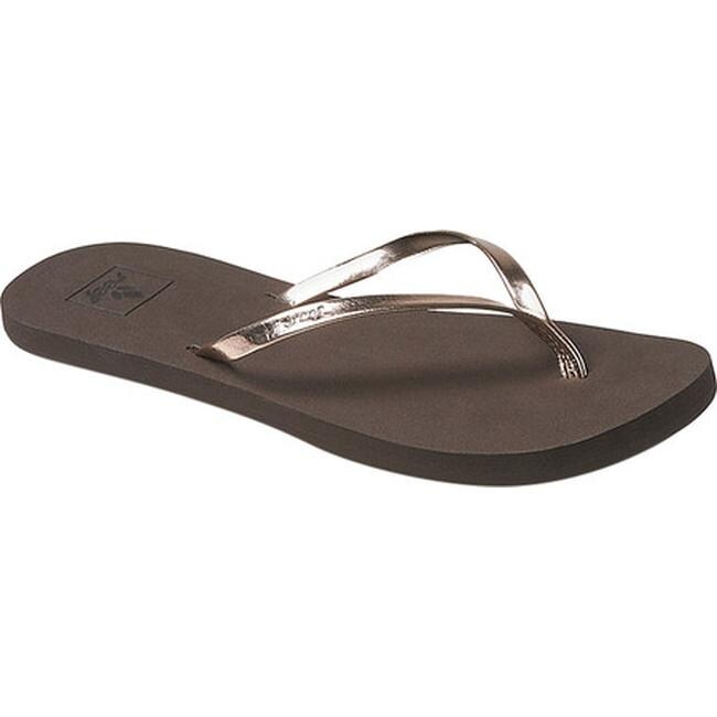 reef rose gold flip flops