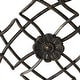 preview thumbnail 5 of 3, ADECO Metal Flower Wall Decor Black Scrolled Flower Living Room Art