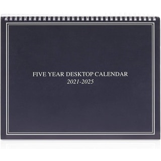 Large 5 Year Monthly Desk Calendar 2021- 2025 for Appointments, Spiral