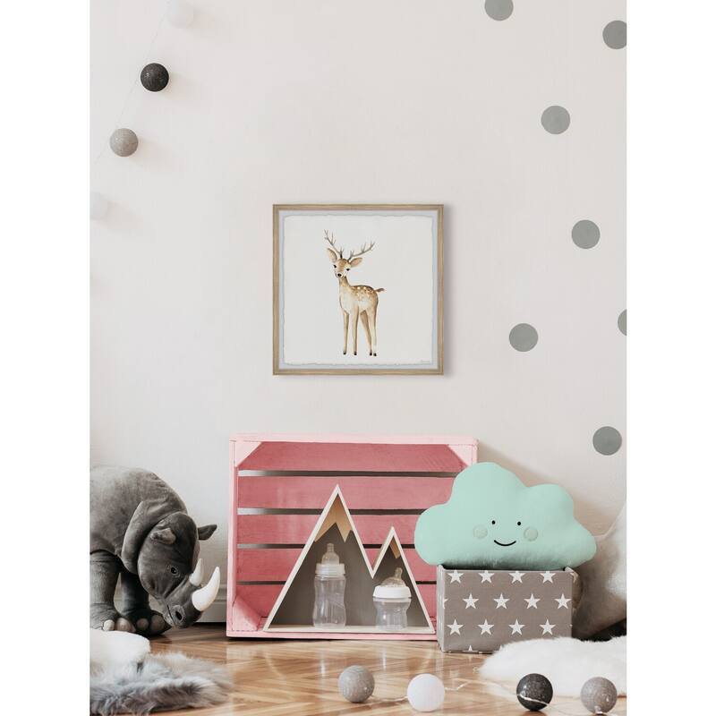 Baby Deer Antlers Framed Wall Art, Elegant Home Touch - Sophisticated Artwork for Refined Décor
