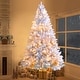 preview thumbnail 3 of 16, Roomfitters Pre-Lit Artificial Christmas Tree Set 4FT 6FT 7.4FT, Holiday Trees with Metal Stands, Warm Lights, Silver