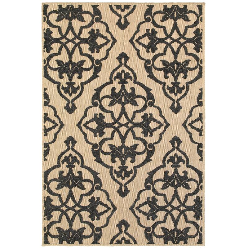Style Haven Cara Mixed Pile Filigree Medallion Indoor-Outdoor Rug