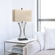 preview thumbnail 5 of 3, Lalia Home 27.5" Modern Elegance Table Lamp with Chrome Finish and Crystal Accent, for Living Room, Office, Bedroom, Chrome