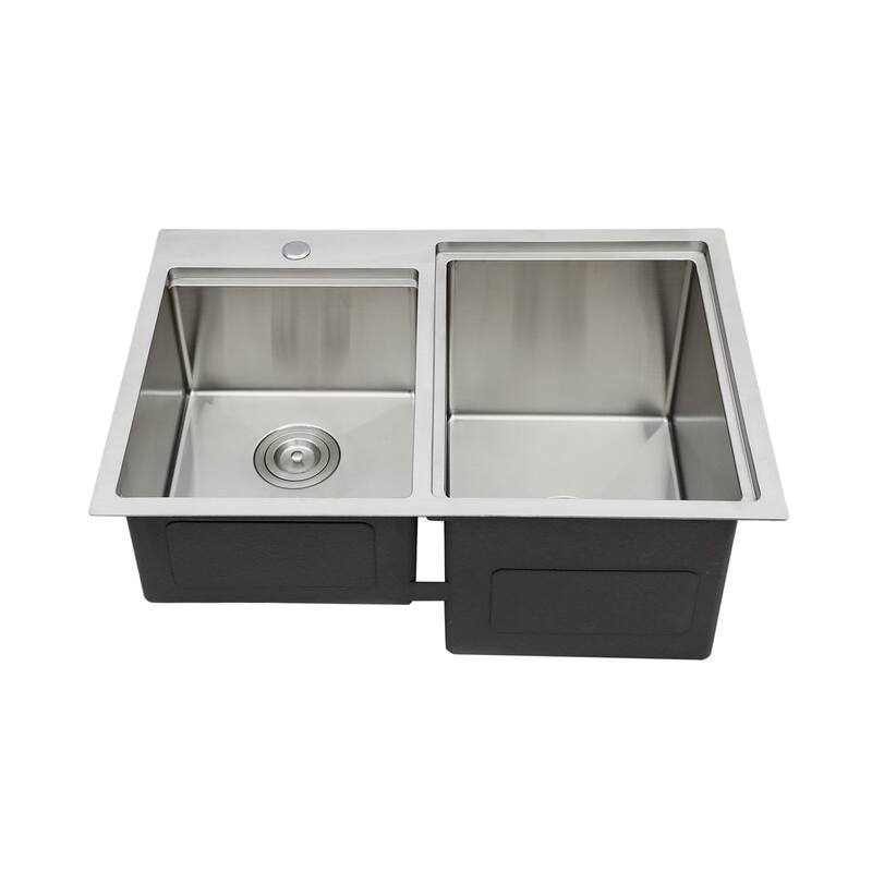 Double Bowl Drop-In Stainless Steel Sink with Workstation