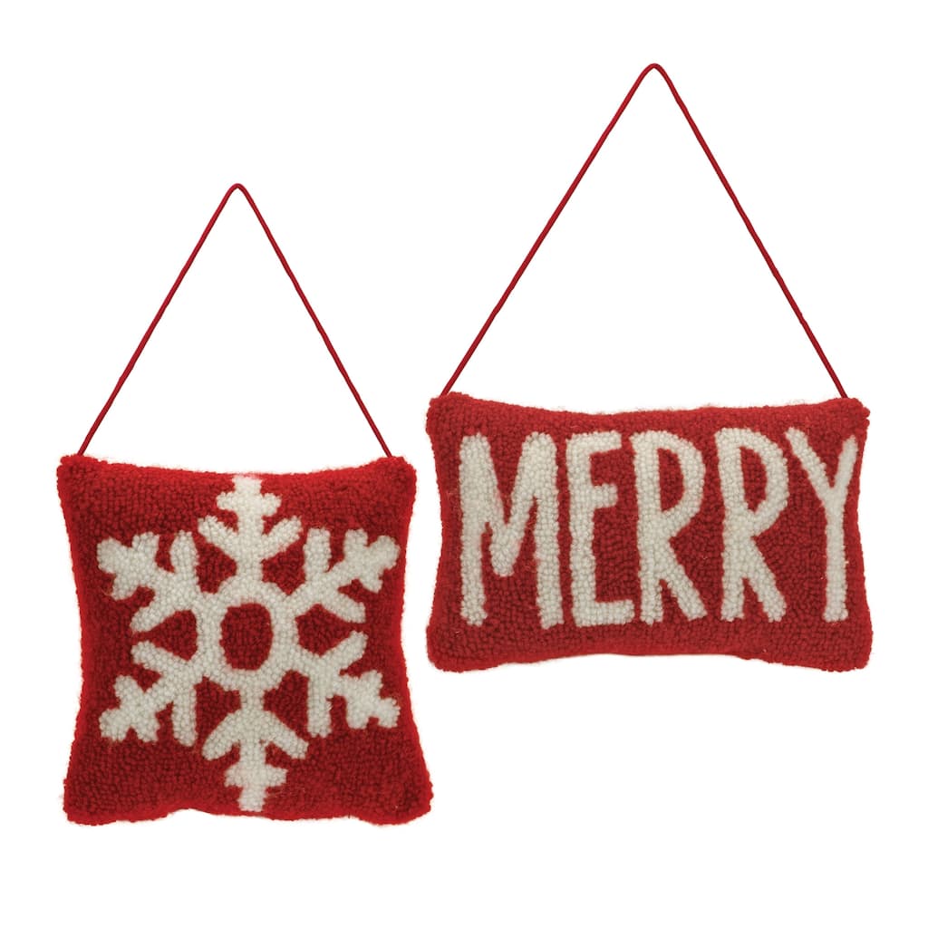 Mini Pillow Ornament (Set of 2)