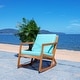 preview thumbnail 19 of 60, SAFAVIEH Outdoor Vernon Rocking Chair Natural/Aqua