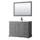 Option Dark Gray, Black Trim, White Quartz Top