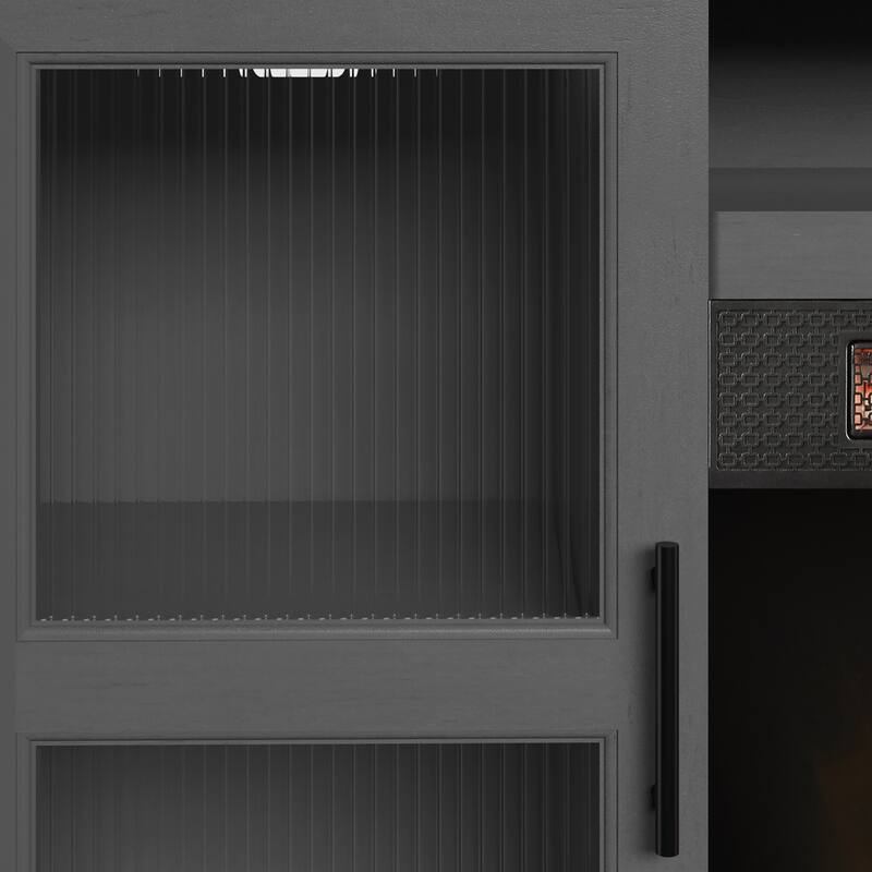 duraflame® Electric Fireplace Entertainment Console for 60 Inch TVs, Antique Gray