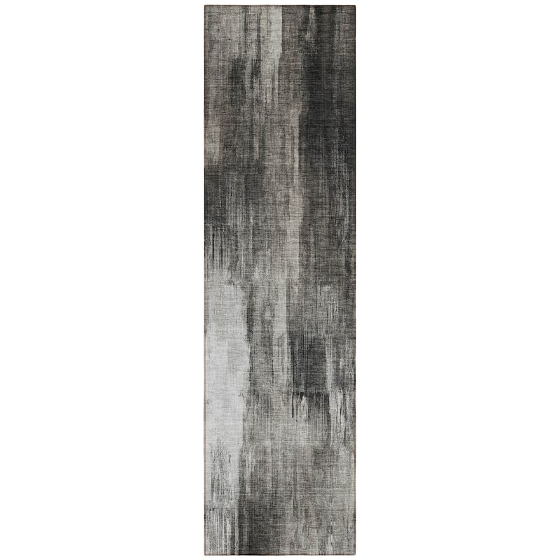 Machine Washable Indoor/ Outdoor Modern Ombre Chantille Rug