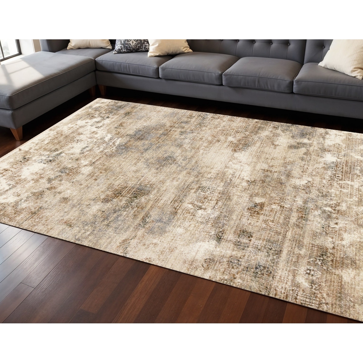 HomeRoots Abstract Modern Rectangle Area Rug - 8' X 10'